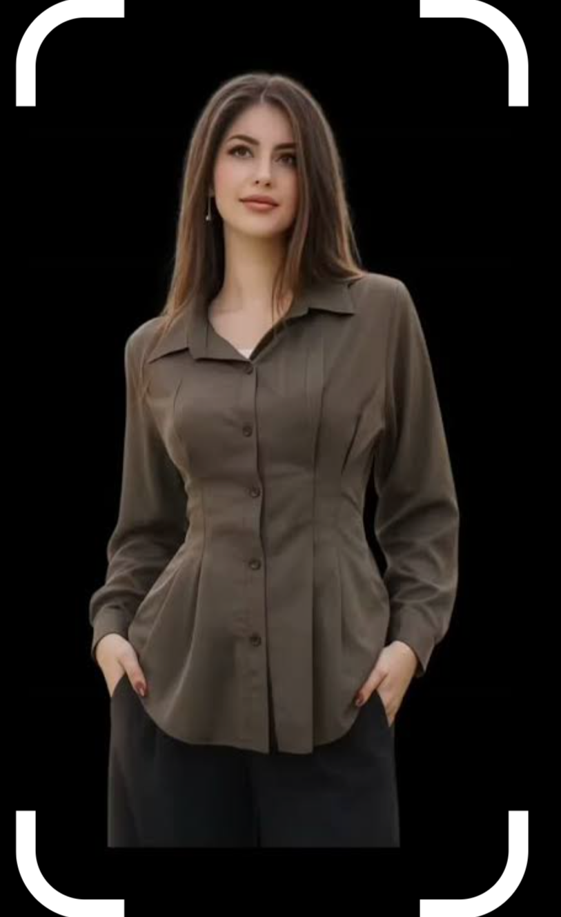 شومیز دکمه دار پشت بندی
